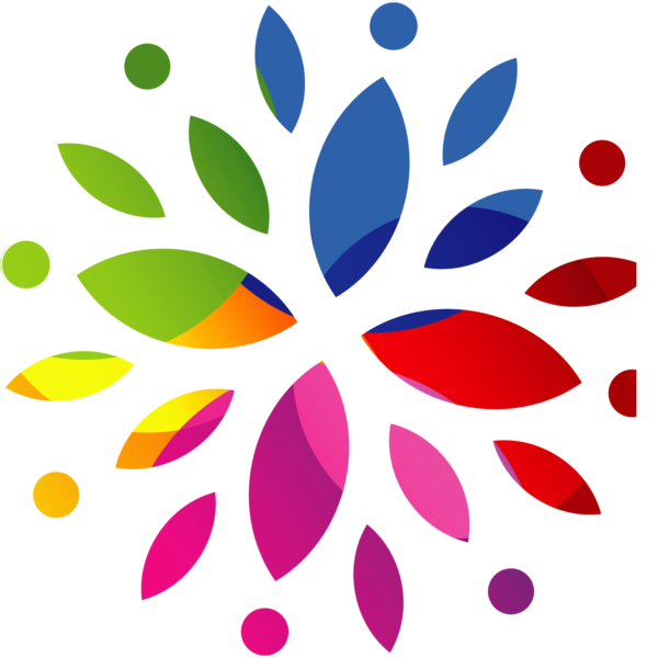 Multi-color floral graphic